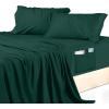 imageUtopia Bedding Queen Sheet Set Soft Microfiber 4 Piece Hotel Luxury Bed Sheets for Women Men Kids ampamp Teens with Side Storage Deep Pocket Fitted Sheet  Embroidered Pillow Cases  Flat Sheet WhiteEmerald