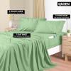 imageUtopia Bedding Queen Sheet Set Soft Microfiber 4 Piece Hotel Luxury Bed Sheets for Women Men Kids ampamp Teens with Side Storage Deep Pocket Fitted Sheet  Embroidered Pillow Cases  Flat Sheet WhiteSage