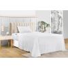 imageUtopia Bedding Queen Sheet Set Soft Microfiber 4 Piece Hotel Luxury Bed Sheets for Women Men Kids ampamp Teens with Side Storage Deep Pocket Fitted Sheet  Embroidered Pillow Cases  Flat Sheet WhiteWhite