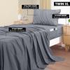 imageUtopia Bedding Queen Sheet Set Soft Microfiber 4 Piece Hotel Luxury Bed Sheets for Women Men Kids ampamp Teens with Side Storage Deep Pocket Fitted Sheet  Embroidered Pillow Cases  Flat Sheet WhiteGrey