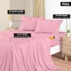 imageUtopia Bedding Queen Sheet Set Soft Microfiber 4 Piece Hotel Luxury Bed Sheets for Women Men Kids ampamp Teens with Side Storage Deep Pocket Fitted Sheet  Embroidered Pillow Cases  Flat Sheet WhitePink