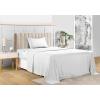 imageUtopia Bedding Queen Sheet Set Soft Microfiber 4 Piece Hotel Luxury Bed Sheets for Women Men Kids ampamp Teens with Side Storage Deep Pocket Fitted Sheet  Embroidered Pillow Cases  Flat Sheet WhiteWhite