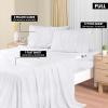 imageUtopia Bedding Queen Sheet Set Soft Microfiber 4 Piece Hotel Luxury Bed Sheets for Women Men Kids ampamp Teens with Side Storage Deep Pocket Fitted Sheet  Embroidered Pillow Cases  Flat Sheet WhiteWhite
