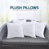 imageUtopia Bedding Throw Pillows Set of 4 White 18 x 18 Inches Pillows for Sofa Bed and Couch Decorative Stuffer Pillow12x12 Inch