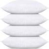 imageUtopia Bedding Throw Pillows Set of 4 White 18 x 18 Inches Pillows for Sofa Bed and Couch Decorative Stuffer Pillow14x22 Inch