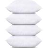 imageUtopia Bedding Throw Pillows Set of 4 White 18 x 18 Inches Pillows for Sofa Bed and Couch Decorative Stuffer Pillow16x26 Inch