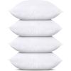 imageUtopia Bedding Throw Pillows Set of 4 White 18 x 18 Inches Pillows for Sofa Bed and Couch Decorative Stuffer Pillow17x17 Inch