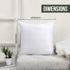 imageUtopia Bedding Throw Pillows Set of 4 White 18 x 18 Inches Pillows for Sofa Bed and Couch Decorative Stuffer Pillow18x18 Inch