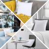 imageUtopia Bedding Throw Pillows Set of 4 White 18 x 18 Inches Pillows for Sofa Bed and Couch Decorative Stuffer Pillow18x18 Inch