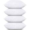 imageUtopia Bedding Throw Pillows Set of 4 White 18 x 18 Inches Pillows for Sofa Bed and Couch Decorative Stuffer Pillow18x18 Inch