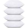 imageUtopia Bedding Throw Pillows Set of 4 White 18 x 18 Inches Pillows for Sofa Bed and Couch Decorative Stuffer Pillow20x20 Inch