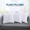 imageUtopia Bedding Throw Pillows Set of 4 White 18 x 18 Inches Pillows for Sofa Bed and Couch Decorative Stuffer Pillow20x20 Inch