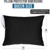 imageUtopia Bedding Waterproof Pillow Protectors Zippered 2 Pack White Standard Size Zippered Pillowcases Bed Bug Proof Pillow Encasement Covers 20 x 26 InchesBlack