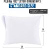 imageUtopia Bedding Waterproof Pillow Protectors Zippered 2 Pack White Standard Size Zippered Pillowcases Bed Bug Proof Pillow Encasement Covers 20 x 26 InchesWhite