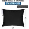 imageUtopia Bedding Waterproof Pillow Protectors Zippered 2 Pack White Standard Size Zippered Pillowcases Bed Bug Proof Pillow Encasement Covers 20 x 26 InchesBlack