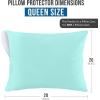 imageUtopia Bedding Waterproof Pillow Protectors Zippered 2 Pack White Standard Size Zippered Pillowcases Bed Bug Proof Pillow Encasement Covers 20 x 26 InchesSpa Blue