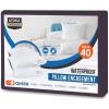 imageUtopia Bedding Waterproof Pillow Protectors Zippered 2 Pack White Standard Size Zippered Pillowcases Bed Bug Proof Pillow Encasement Covers 20 x 26 InchesPurple