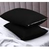 imageUtopia Bedding Waterproof Pillow Protectors Zippered 2 Pack White Standard Size Zippered Pillowcases Bed Bug Proof Pillow Encasement Covers 20 x 26 InchesBlack