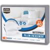 imageUtopia Bedding Waterproof Pillow Protectors Zippered 2 Pack White Standard Size Zippered Pillowcases Bed Bug Proof Pillow Encasement Covers 20 x 26 InchesGray