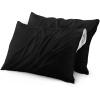 imageUtopia Bedding Waterproof Pillow Protectors Zippered 2 Pack White Standard Size Zippered Pillowcases Bed Bug Proof Pillow Encasement Covers 20 x 26 InchesBlack