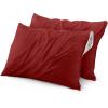imageUtopia Bedding Waterproof Pillow Protectors Zippered 2 Pack White Standard Size Zippered Pillowcases Bed Bug Proof Pillow Encasement Covers 20 x 26 InchesRed