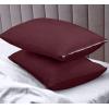 imageUtopia Bedding Waterproof Pillow Protectors Zippered 2 Pack White Standard Size Zippered Pillowcases Bed Bug Proof Pillow Encasement Covers 20 x 26 InchesBurgundy