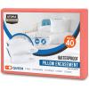 imageUtopia Bedding Waterproof Pillow Protectors Zippered 2 Pack White Standard Size Zippered Pillowcases Bed Bug Proof Pillow Encasement Covers 20 x 26 InchesCoral