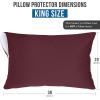 imageUtopia Bedding Waterproof Pillow Protectors Zippered 2 Pack White Standard Size Zippered Pillowcases Bed Bug Proof Pillow Encasement Covers 20 x 26 InchesBurgundy