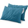 imageUtopia Bedding Waterproof Pillow Protectors Zippered 2 Pack White Standard Size Zippered Pillowcases Bed Bug Proof Pillow Encasement Covers 20 x 26 InchesDenim Blue