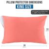 imageUtopia Bedding Waterproof Pillow Protectors Zippered 2 Pack White Standard Size Zippered Pillowcases Bed Bug Proof Pillow Encasement Covers 20 x 26 InchesCoral