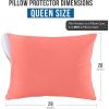 imageUtopia Bedding Waterproof Pillow Protectors Zippered 2 Pack White Standard Size Zippered Pillowcases Bed Bug Proof Pillow Encasement Covers 20 x 26 InchesCoral