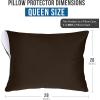 imageUtopia Bedding Waterproof Pillow Protectors Zippered 2 Pack White Standard Size Zippered Pillowcases Bed Bug Proof Pillow Encasement Covers 20 x 26 InchesBrown
