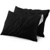 imageUtopia Bedding Waterproof Pillow Protectors Zippered 2 Pack White Standard Size Zippered Pillowcases Bed Bug Proof Pillow Encasement Covers 20 x 26 InchesBlack