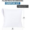 imageUtopia Bedding Waterproof Pillow Protectors Zippered 2 Pack White Standard Size Zippered Pillowcases Bed Bug Proof Pillow Encasement Covers 20 x 26 InchesWhite