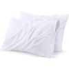 imageUtopia Bedding Waterproof Pillow Protectors Zippered 2 Pack White Standard Size Zippered Pillowcases Bed Bug Proof Pillow Encasement Covers 20 x 26 InchesWhite