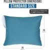 imageUtopia Bedding Waterproof Pillow Protectors Zippered 2 Pack White Standard Size Zippered Pillowcases Bed Bug Proof Pillow Encasement Covers 20 x 26 InchesDenim Blue