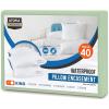 imageUtopia Bedding Waterproof Pillow Protectors Zippered 2 Pack White Standard Size Zippered Pillowcases Bed Bug Proof Pillow Encasement Covers 20 x 26 InchesSage