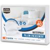 imageUtopia Bedding Waterproof Pillow Protectors Zippered 2 Pack White Standard Size Zippered Pillowcases Bed Bug Proof Pillow Encasement Covers 20 x 26 InchesWhite