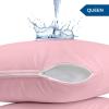 imageUtopia Bedding Waterproof Pillow Protectors Zippered 2 Pack White Standard Size Zippered Pillowcases Bed Bug Proof Pillow Encasement Covers 20 x 26 InchesPink