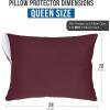 imageUtopia Bedding Waterproof Pillow Protectors Zippered 2 Pack White Standard Size Zippered Pillowcases Bed Bug Proof Pillow Encasement Covers 20 x 26 InchesBurgundy