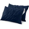 imageUtopia Bedding Waterproof Pillow Protectors Zippered 2 Pack White Standard Size Zippered Pillowcases Bed Bug Proof Pillow Encasement Covers 20 x 26 InchesNavy Blue