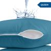 imageUtopia Bedding Waterproof Pillow Protectors Zippered 2 Pack White Standard Size Zippered Pillowcases Bed Bug Proof Pillow Encasement Covers 20 x 26 InchesDenim Blue