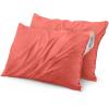 imageUtopia Bedding Waterproof Pillow Protectors Zippered 2 Pack White Standard Size Zippered Pillowcases Bed Bug Proof Pillow Encasement Covers 20 x 26 InchesCoral