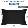 imageUtopia Bedding Waterproof Pillow Protectors Zippered 2 Pack White Standard Size Zippered Pillowcases Bed Bug Proof Pillow Encasement Covers 20 x 26 InchesBlack