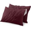 imageUtopia Bedding Waterproof Pillow Protectors Zippered 2 Pack White Standard Size Zippered Pillowcases Bed Bug Proof Pillow Encasement Covers 20 x 26 InchesBurgundy