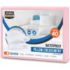 imageUtopia Bedding Waterproof Pillow Protectors Zippered 2 Pack White Standard Size Zippered Pillowcases Bed Bug Proof Pillow Encasement Covers 20 x 26 InchesPink
