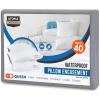 imageUtopia Bedding Waterproof Pillow Protectors Zippered 2 Pack White Standard Size Zippered Pillowcases Bed Bug Proof Pillow Encasement Covers 20 x 26 InchesGray