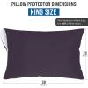 imageUtopia Bedding Waterproof Pillow Protectors Zippered 2 Pack White Standard Size Zippered Pillowcases Bed Bug Proof Pillow Encasement Covers 20 x 26 InchesPurple