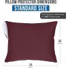 imageUtopia Bedding Waterproof Pillow Protectors Zippered 2 Pack White Standard Size Zippered Pillowcases Bed Bug Proof Pillow Encasement Covers 20 x 26 InchesBurgundy