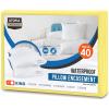 imageUtopia Bedding Waterproof Pillow Protectors Zippered 2 Pack White Standard Size Zippered Pillowcases Bed Bug Proof Pillow Encasement Covers 20 x 26 InchesYellow